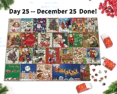 Christmas Advent Calendar Jigsaw Puzzle – 1000 Pieces