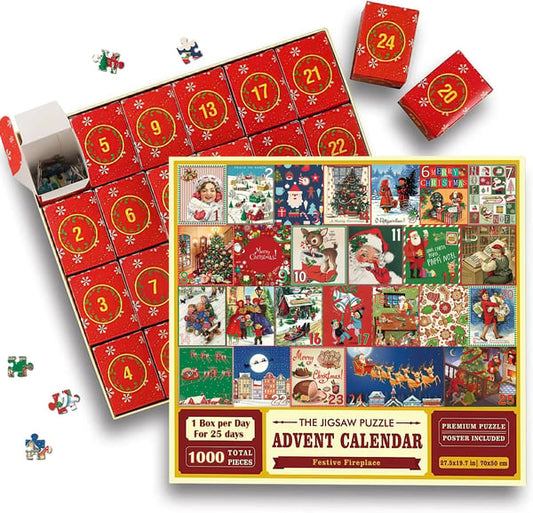 Christmas Advent Calendar Jigsaw Puzzle – 1000 Pieces
